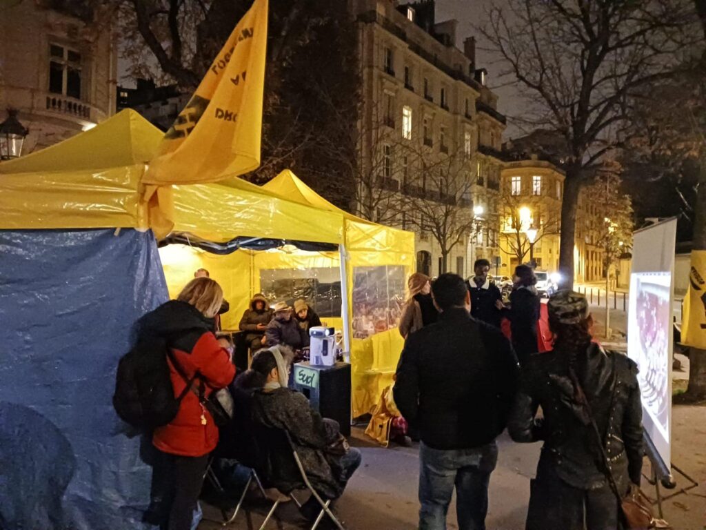 DAL - Droit Au Logement camp in front of the National Assembly