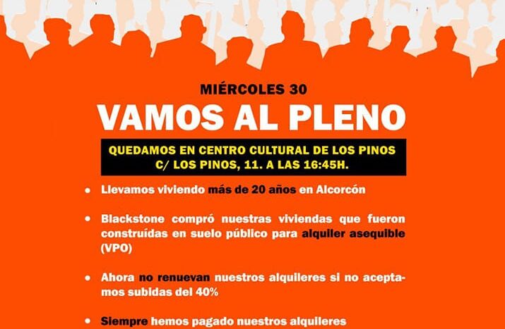 Demonstration against Blackstone in Madrid - Wednesday 30 November