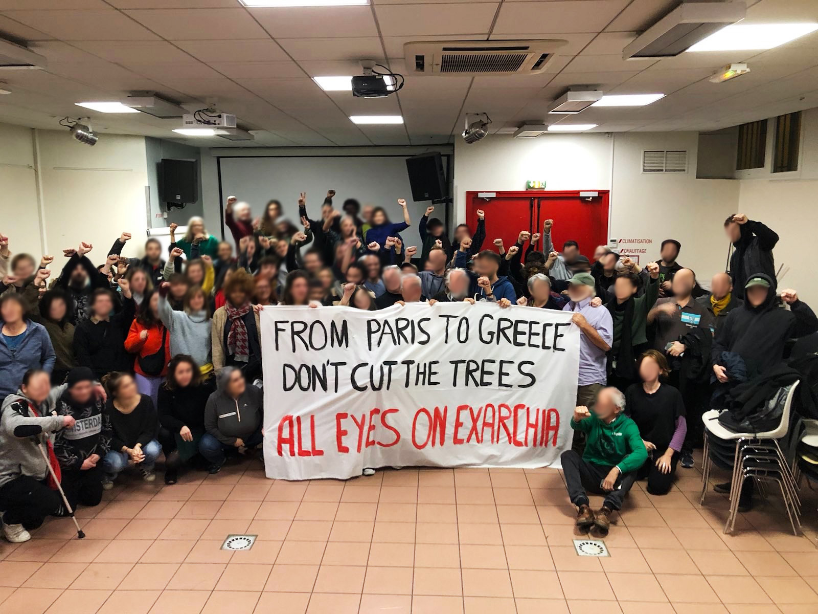 ✊🌳 From Paris to Greece – Don't cut the trees! 👁️ All eyes on Exarcheia!